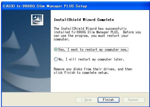 CASIO FX-9860G SLIM MANAGER PLUS - Click "Install fx-9860G Slim Manager PLUS". - 5
