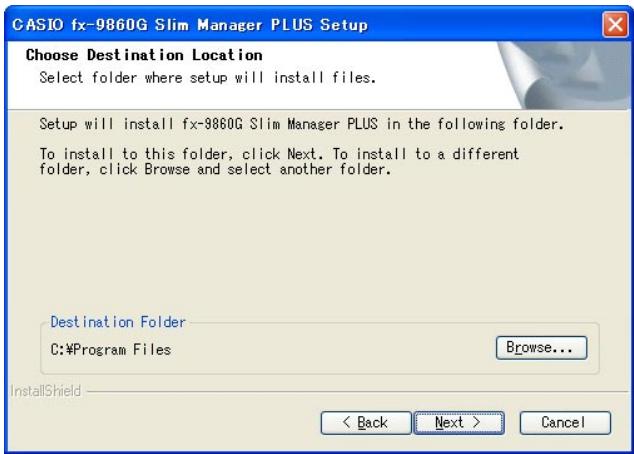 CASIO FX-9860G SLIM MANAGER PLUS - Click "Install fx-9860G Slim Manager PLUS". - 4