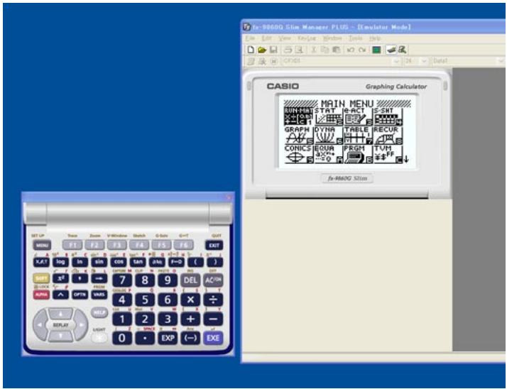 CASIO FX-9860G SLIM MANAGER PLUS - To make the keypad a floating window - 1