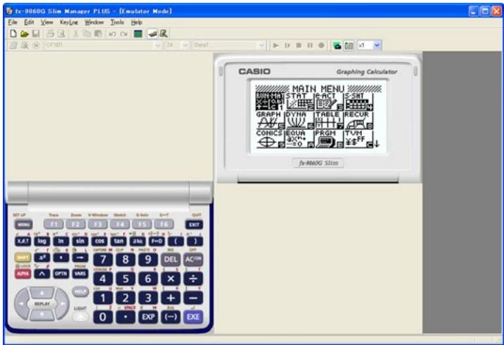 CASIO FX-9860G SLIM MANAGER PLUS - ■ Moving the LCD Screen Area and Keypad - 1