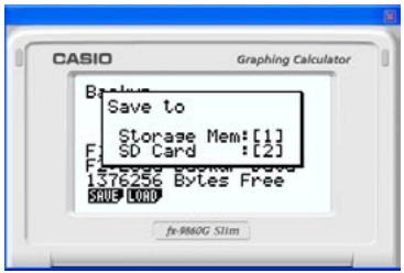 CASIO FX-9860G SLIM MANAGER PLUS - When to select a folder on your computer's hard disk - 2