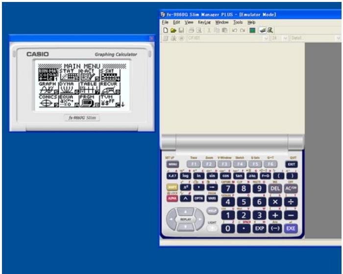 CASIO FX-9860G SLIM MANAGER PLUS - To make the LCD screen a floating window - 1