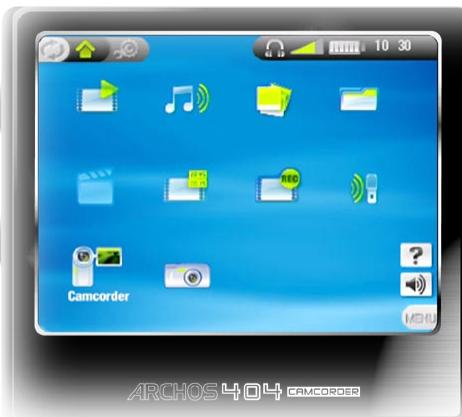 ARCHOS 404 CAMCORDER - Home Screen - 1