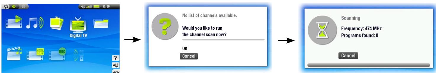 ARCHOS 704 TV - SCANNING FOR CHANNELS - 1