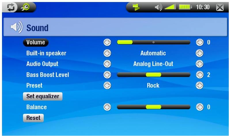 ARCHOS 704 TV - SOUND SETTINGS - 1