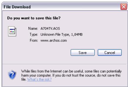 ARCHOS 704 TV - TO INSTALL THE LATEST FIRMWARE: - 1