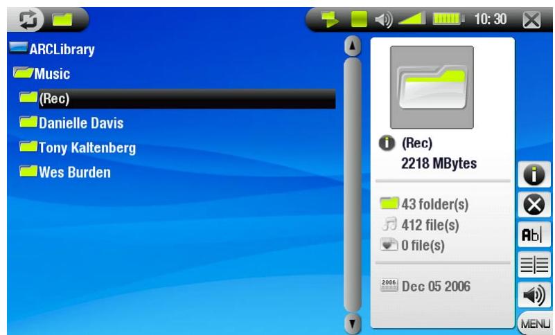 ARCHOS 704 TV - THE MUSIC BROWSER - 1