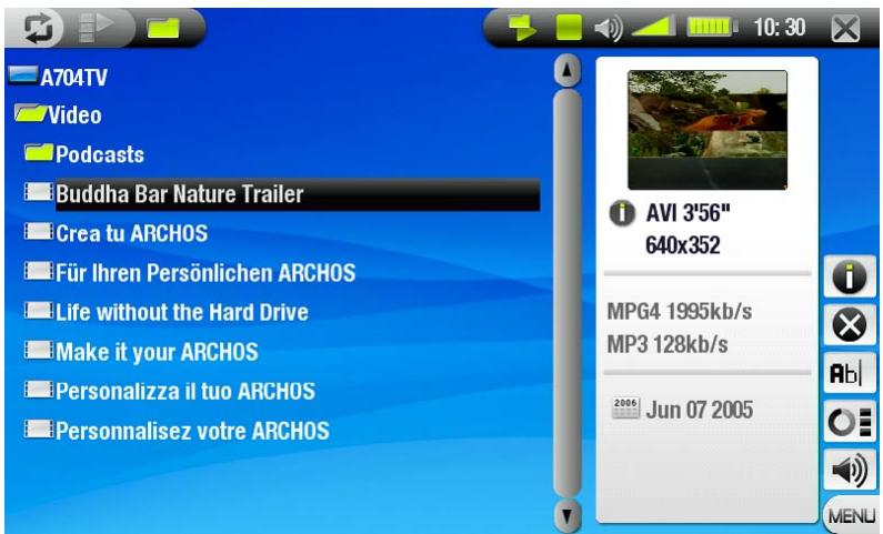 ARCHOS 704 TV - THEVIDEO BROWSER - 1