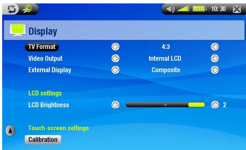 ARCHOS 704 TV - TOUCH-SCREEN SETTINGS - 1