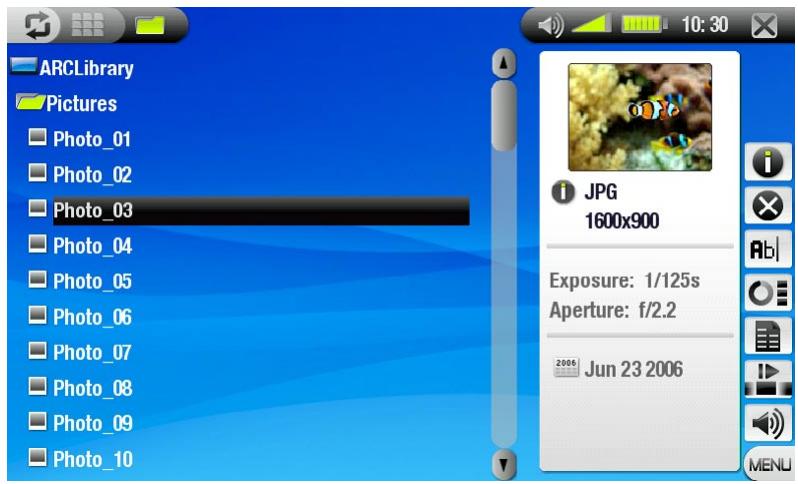 ARCHOS 704 TV - THE PHOTO BROWSER - 1