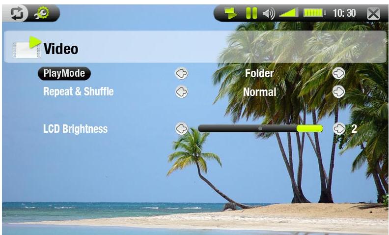 ARCHOS 704 TV - VIDEO SETTINGS - 1