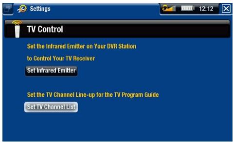 ARCHOS DVR STATION (GEN 5) - CONFIGURING THE TV CONTROL SETTINGS - 2