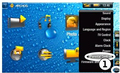 ARCHOS TV+ - BASCULER ENTRE LES DIFFÉRENTS MODES PARENTAUX - 1