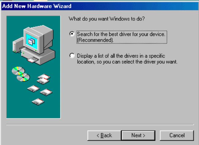 ARCHOS ARCFLASH - Driver installation under Windows 98/SE - 2