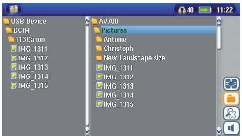ARCHOS AV 700 - méthodes permettent de copier des photos sur votre AV 700 : - 3