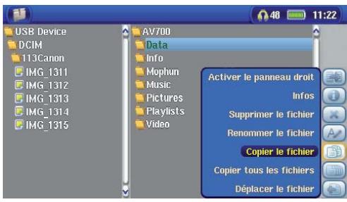 ARCHOS AV 700 - méthodes permettent de copier des photos sur votre AV 700 : - 2