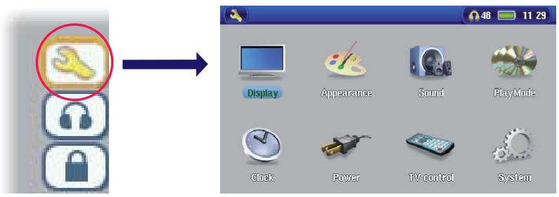 ARCHOS AV 700 TV - SETTINGS - 1