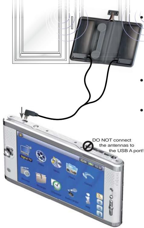 ARCHOS AV 700 TV - Positioning the Antennas for Optimal Reception - 1