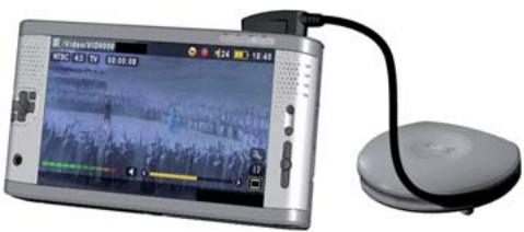 ARCHOS AV 700 TV - 4) Connection: Connect the AV 700 TV to the TV Docking Pod - 1