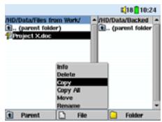 ARCHOS AV420 - Copying and Moving Files and Folders - 4