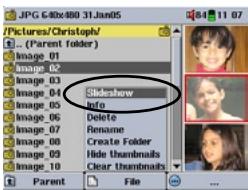 ARCHOS AV420 - Viewing a slideshow - 1
