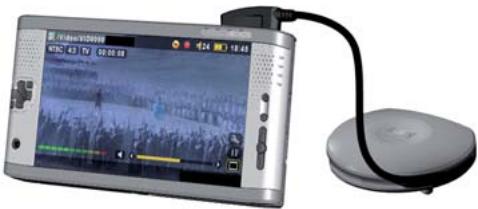 ARCHOS AV700 - Connection (4): Connect the AV 700 to the TV Docking Pod - 1