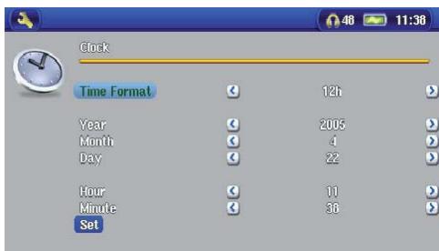 ARCHOS AV700 - Clock Settings - 5