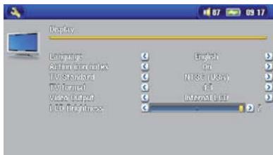 ARCHOS AV700 - Display Settings - 2