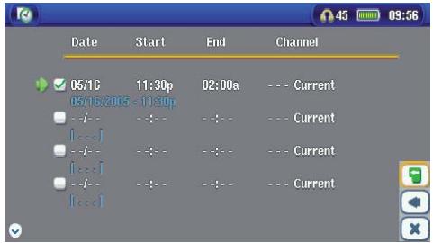 ARCHOS AV700 - Manually Setting the Scheduler - 3