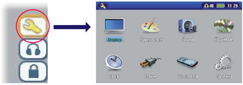 ARCHOS AV700 - SETTINGS - 1