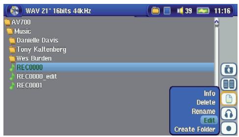 ARCHOS AV700 - Audio Editing - 2