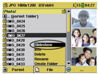 ARCHOS GMINI 402 - Viewing a slideshow - 1