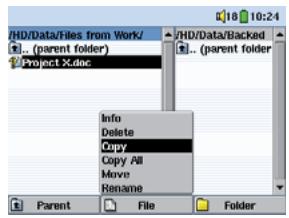 ARCHOS GMINI 402 - Copying and Moving Files and Folders - 4