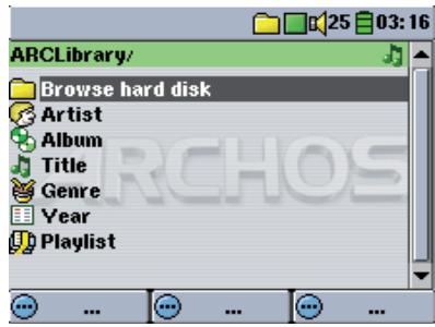 ARCHOS GMINI 402 - The ARCLibrary (Browsing by Album, Artist, or Song name) - 1