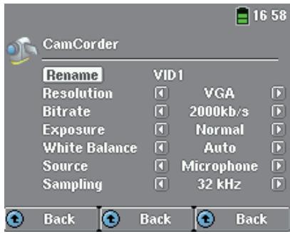 ARCHOS GMINI 402 CAMCORDER - Video Recording procedure - 2