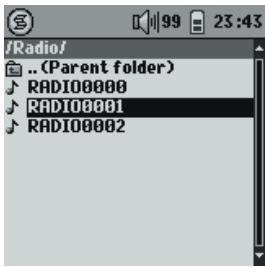 ARCHOS GMINI SP - Choose the Radio Recording to Edit. - 2