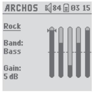 ARCHOS GMINI XS 100 - Customizing the equalizer - 2