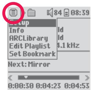 ARCHOS GMINI XS 100 - 3.3Playback Menu Items - 1