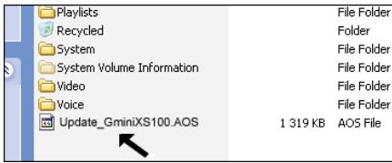ARCHOS GMINI XS 100 - Copy to Gmini™ root and Update - 1