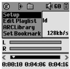 ARCHOS GMINI XS 200 - Playback Menu Items - 1
