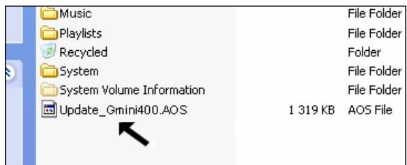 ARCHOS GMINI XS 200 - Copy to Gmini root and Update - 1