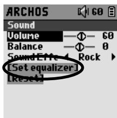 ARCHOS GMINI XS 200 - Changing the Sound Settings - 2