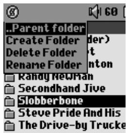 ARCHOS GMINI XS 200 - Contextual Menu on a Folder - 1