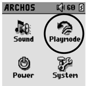 ARCHOS GMINI XS 200 - Changing the PlayMode Settings - 1