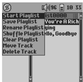 ARCHOS GMINI XS 200 - Playlist Menu Option - 1