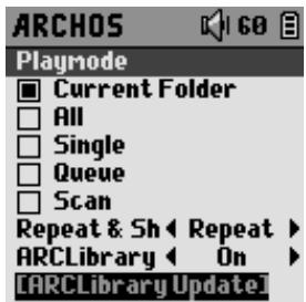 ARCHOS GMINI XS 200 - Changing the PlayMode Settings - 2