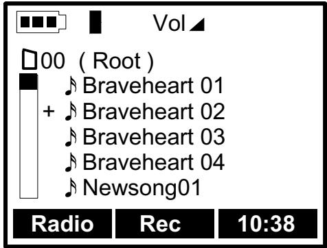 ARCHOS JUKEBOX FM RECODER - Ajouter un morceau à la liste de lecture : - 1