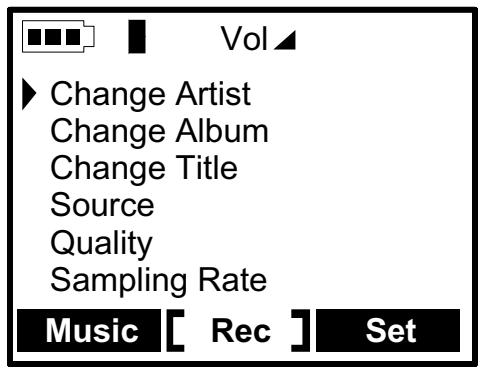 ARCHOS JUKEBOX FM RECODER - Configuration d'enregistrement - 1