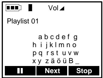 ARCHOS JUKEBOX FM RECORDER - Naming a Playlist: - 1