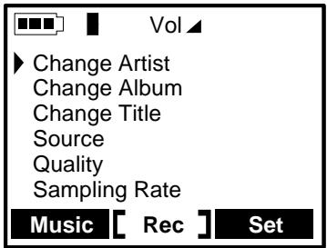 ARCHOS JUKEBOX FM RECORDER - Recording Settings - 1